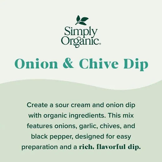 Simply Organic Onion & Chive Dip Mix 1.00 oz.