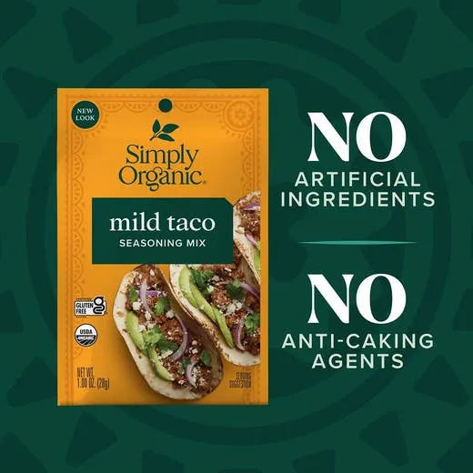 Simply Organic Mild Taco Seasoning Mix 1.00 oz.