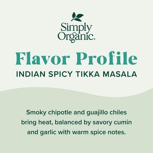 Simply Organic Spicy Tikka Masala North Indian Style Seasoning Mix 0.99 oz.