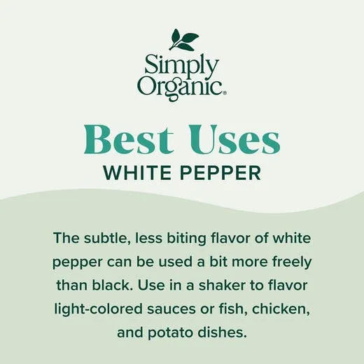 Simply Organic White Pepper 2.86 oz.