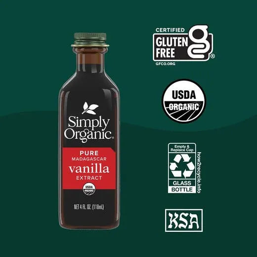 Simply Organic Pure Madagascar Vanilla Extract 4 fl. oz.