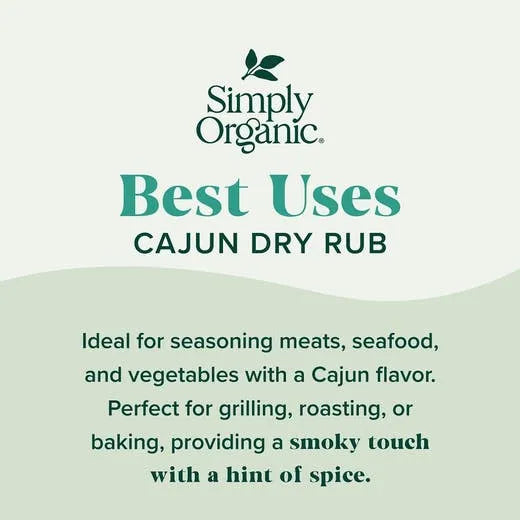 Simply Organic Cajun Dry Rub 0.88 oz.
