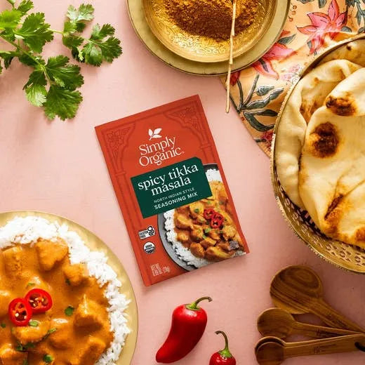 Simply Organic Spicy Tikka Masala North Indian Style Seasoning Mix 0.99 oz.