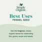 Simply Organic Fennel Seed 1.90 oz.
