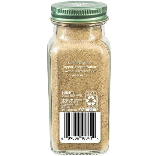 Simply Organic White Pepper 2.86 oz.