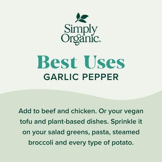 Simply Organic Garlic Pepper 3.73 oz.
