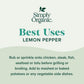 Simply Organic Lemon Pepper 3.17 oz.