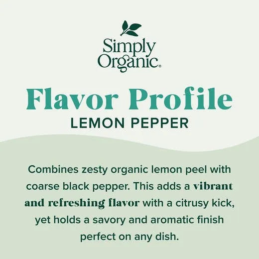 Simply Organic Lemon Pepper 3.17 oz.