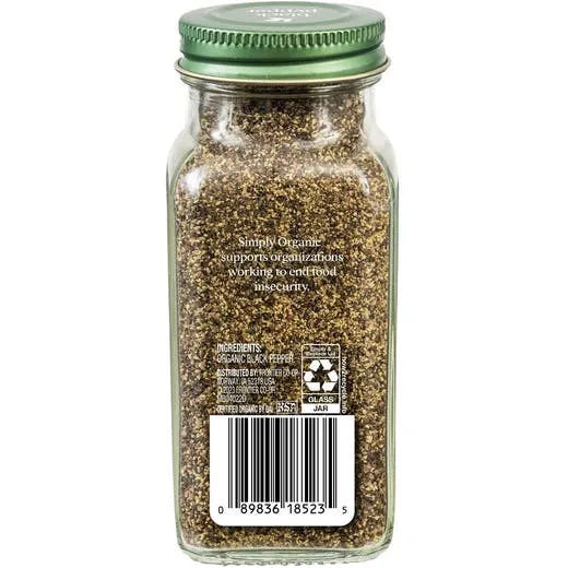 Simply Organic Black Pepper, Medium Grind 2.31 oz.