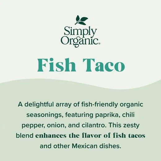Simply Organic Fish Taco Seasoning Mix 1.13 oz.