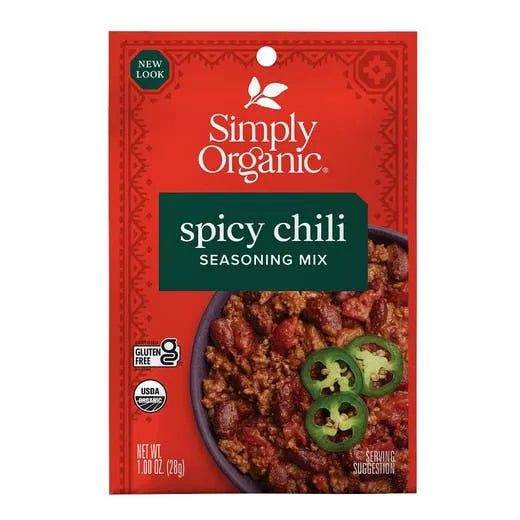 Simply Organic Spicy Chili Seasoning Mix 1.00 oz.