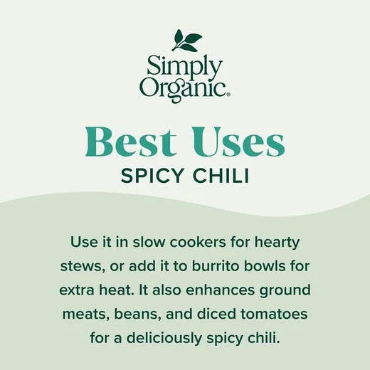 Simply Organic Spicy Chili Seasoning Mix 1.00 oz.