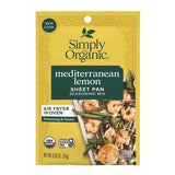 Simply Organic Sheet Pan Seasoning, Mediterranean Lemon 0.85 oz.