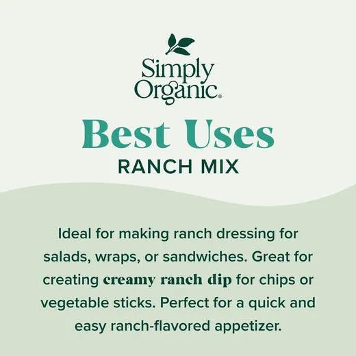 Simply Organic Ranch Dressing Mix 1.00 oz.