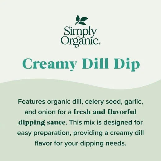 Simply Organic Creamy Dill Dip Mix 0.70 oz.