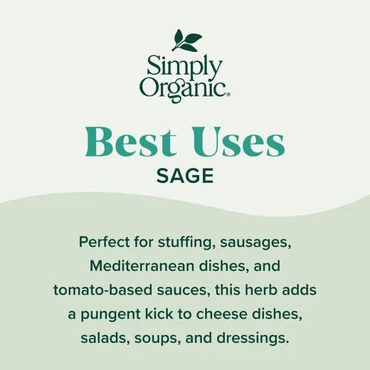 Simply Organic Sage Leaf, Ground 1.20 oz.
