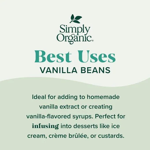 Simply Organic Madagascar Vanilla Beans 2 beans