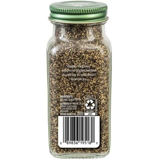 Simply Organic Black Pepper, Coarse Grind 2.47 oz.