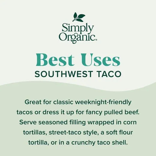 Simply Organic Southwest Taco Simmer Sauce 8.00 fl. oz.