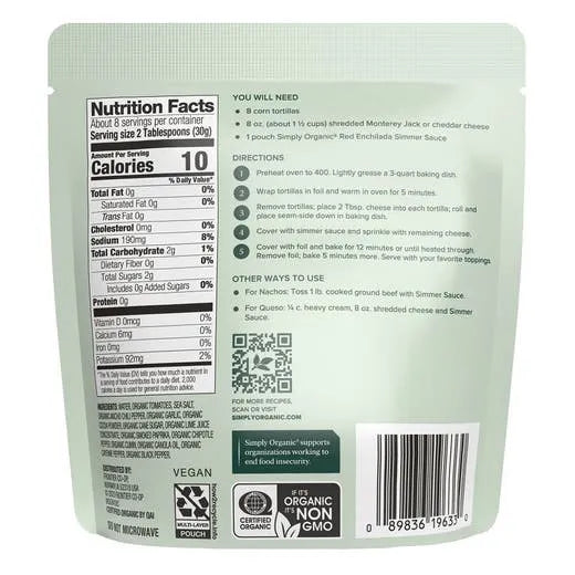 Simply Organic Red Enchilada Simmer Sauce 8.00 fl. oz.