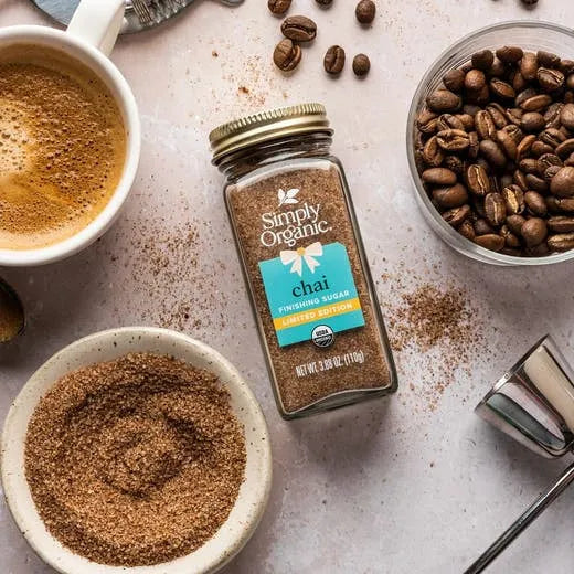 Simply Organic Chai Finishing Sugar 3.88 oz.