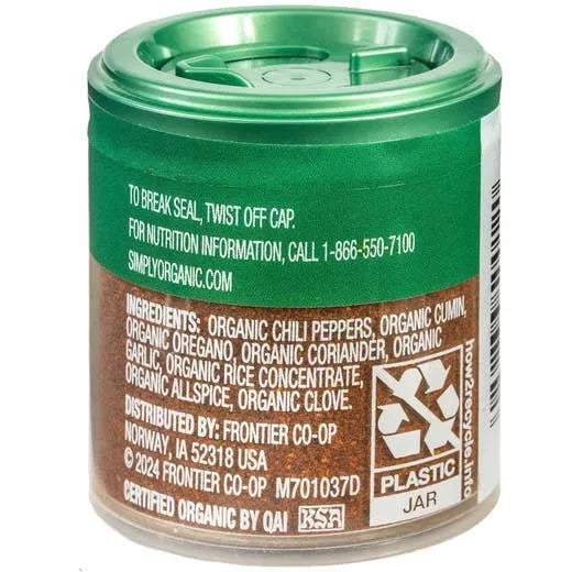 Simply Organic Chili Powder 0.60 oz.