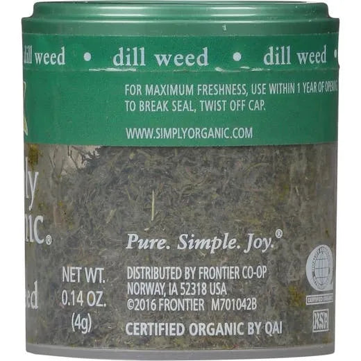 Simply Organic Dill Weed 0.14 oz.